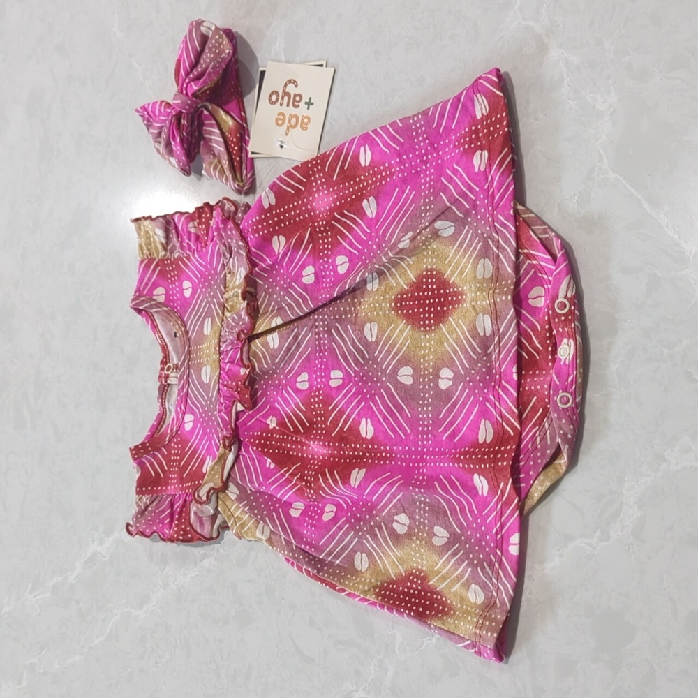 ade+ayo baby girl dress with headband